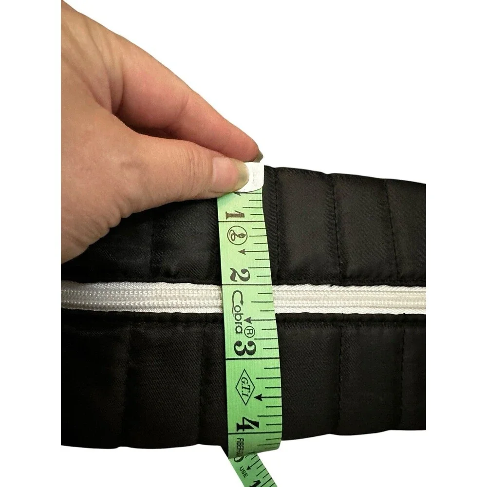 Olaplex Black Quilted Pouch Makeup bag Zip Closure Haircare, Essentials NWOT